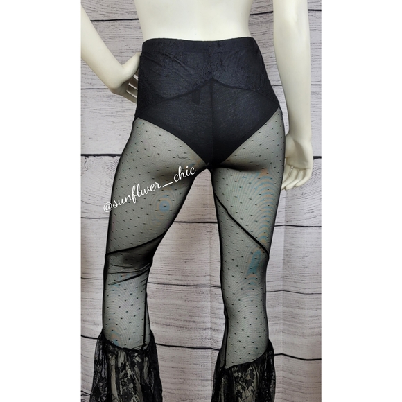 [NEW] Widow/Dolls Kill Mesh & Lace Bell Bottoms - Picture 10 of 16